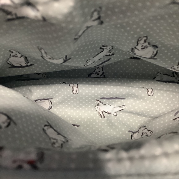 Vera Bradley Iconic Brush & Cosmetic Case Beary Merry Gray Travel NWOT - Picture 8 of 16